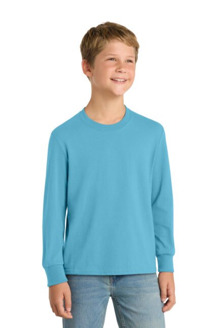 Port & Co™ Youth Long Sleeve Core Cotton Tee. PC54YLS
