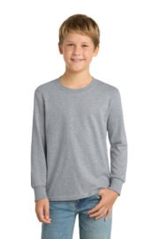 Port & Co™ Youth Long Sleeve Core Cotton Tee. PC54YLS - Image 3