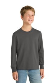 Port & Co™ Youth Long Sleeve Core Cotton Tee. PC54YLS - Image 5