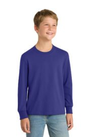 Port & Co™ Youth Long Sleeve Core Cotton Tee. PC54YLS - Image 14