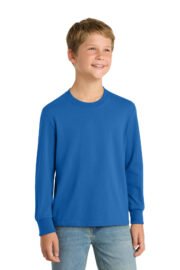 Port & Co™ Youth Long Sleeve Core Cotton Tee. PC54YLS - Image 16