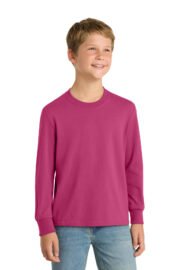 Port & Co™ Youth Long Sleeve Core Cotton Tee. PC54YLS - Image 17