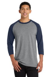 Port & Co™ Core Blend 3/4-Sleeve Raglan Tee. PC55RS - Image 3