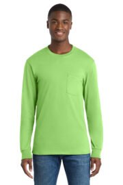 Port & Co™ Tall Long Sleeve Essential Pocket Tee. PC61LSPT - Image 6