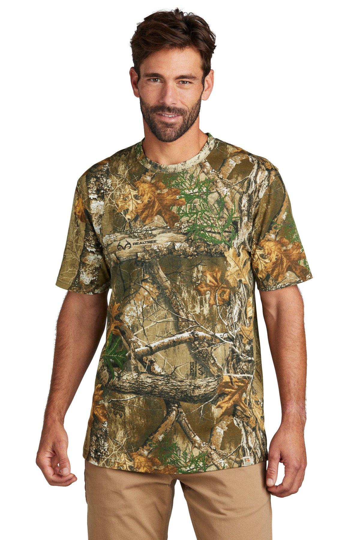 RU100_realtreeedge_model_front Russell Outdoors™ Realtree® Tee RU100 - Image 1