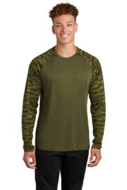 Sport-Tek® Drift Camo Colorblock Long Sleeve Tee ST376LS - Image 3