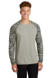 Sport-Tek® Drift Camo Colorblock Long Sleeve Tee ST376LS - Image 4