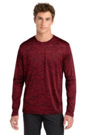 Sport-Tek ® PosiCharge ® Long Sleeve Electric Heather Tee. ST390LS - Image 3