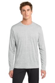 Sport-Tek ® PosiCharge ® Long Sleeve Electric Heather Tee. ST390LS - Image 5