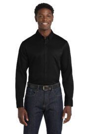 Port Authority® Long Sleeve SuperPro React™ Twill Shirt. W808 - Image 5