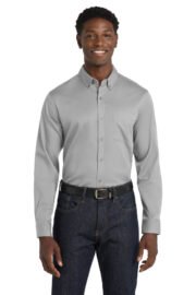 Port Authority® Long Sleeve SuperPro React™ Twill Shirt. W808 - Image 6
