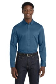 Port Authority® Long Sleeve SuperPro React™ Twill Shirt. W808 - Image 8