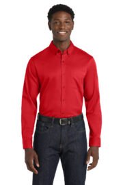 Port Authority® Long Sleeve SuperPro React™ Twill Shirt. W808 - Image 9