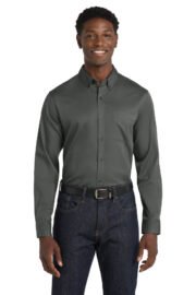Port Authority® Long Sleeve SuperPro React™ Twill Shirt. W808 - Image 10