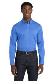Port Authority® Long Sleeve SuperPro React™ Twill Shirt. W808 - Image 13